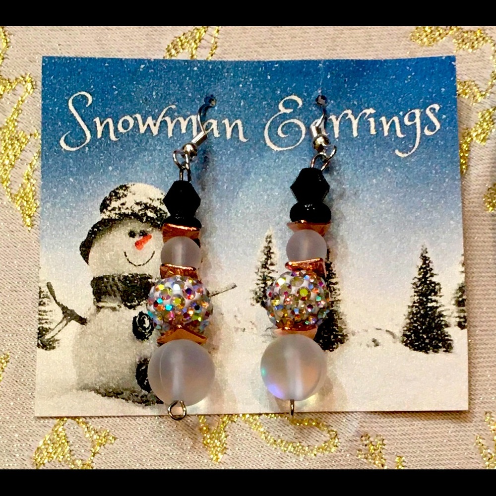 Festive Snowman Earrings ☃️
